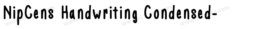 NipCens Handwriting Condensed字体转换